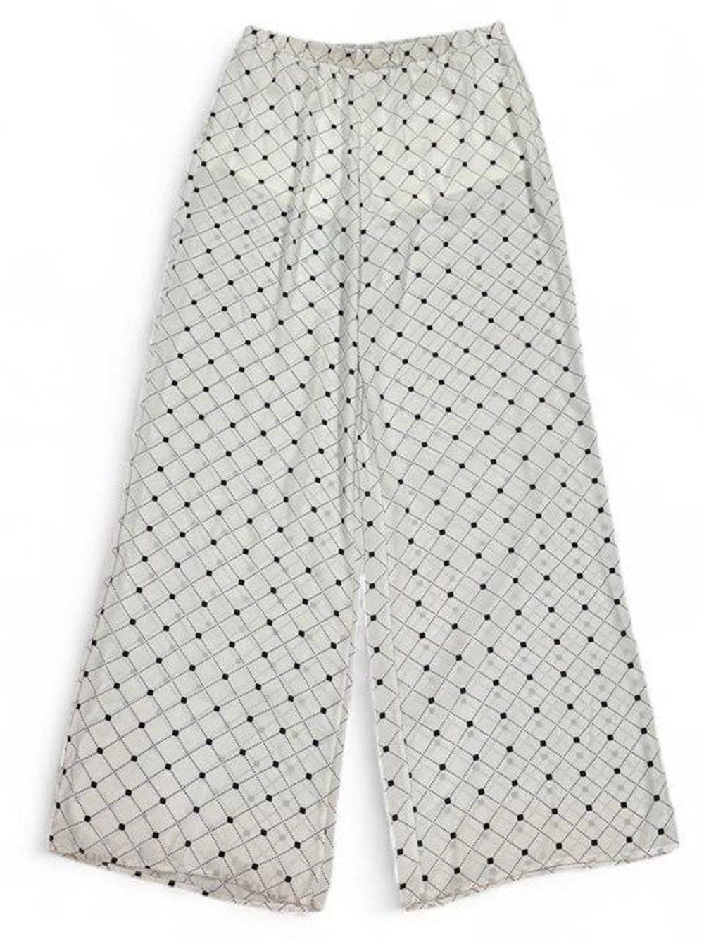 Urban Outfitters Sparkle & Fade wide leg diamond print sheer pants shorts liner